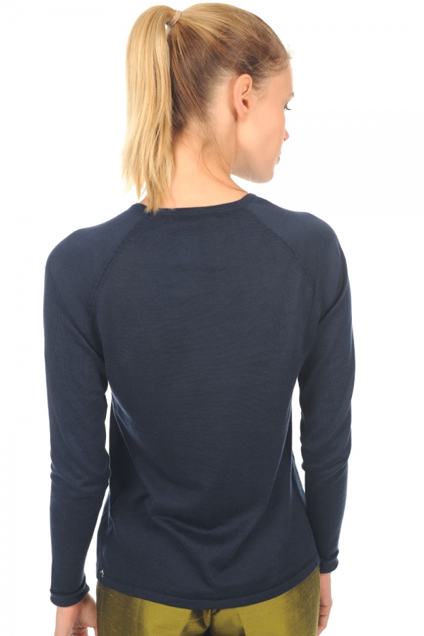 Baumwolle Giza 45 kaschmir pullover damen ireland marineblau 2xl